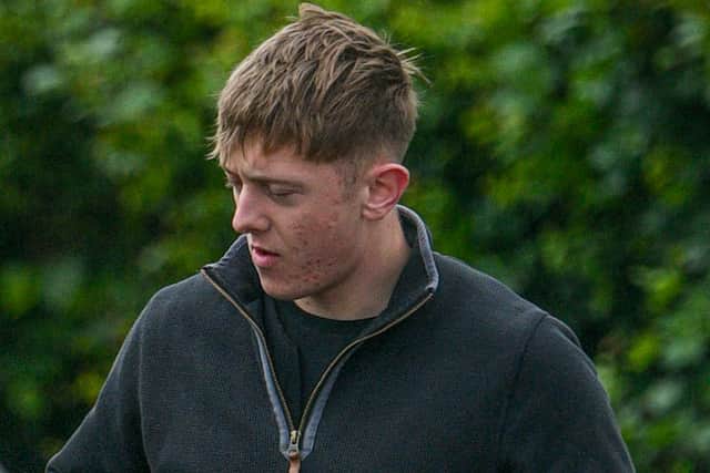 Marine Ben O'Callaghan outside Bulford Military Court