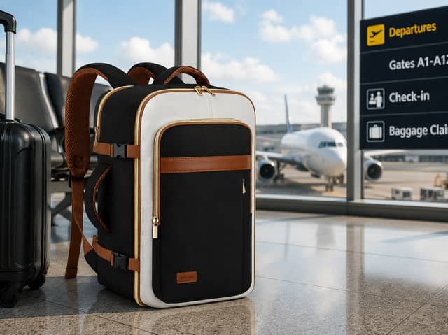 The ETRONIK cabin backpack includes organised storage and travel-friendly compartments.