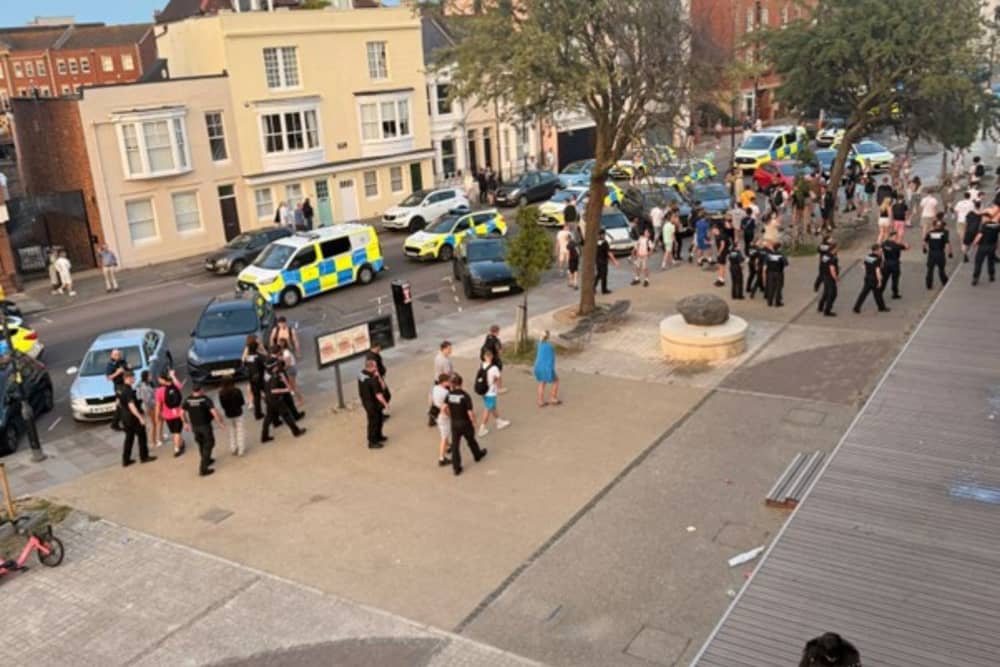 A large police presence was required at the hotwalls on Saturday, May 23 after a gathering of 150 young people resulted in "aggressive and intimidating" behaviour from some.