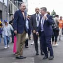 Pompey owner Michael Eisner, left, with chief executive Andy Cullen