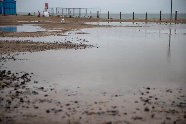 West Beach carpark in Hayling Island
