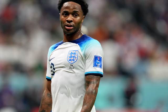 England’s Raheem Sterling during the Fifa World Cup in 2022