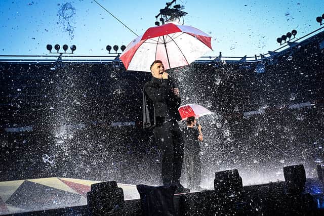 Gary Barlow of Take That performs live on stage during the "The Circus Live" stadium tour at St Mary's Stadium on May 29, 2026 in Southampton, England. (Photo by Gareth Cattermole/Getty Images for Take That)