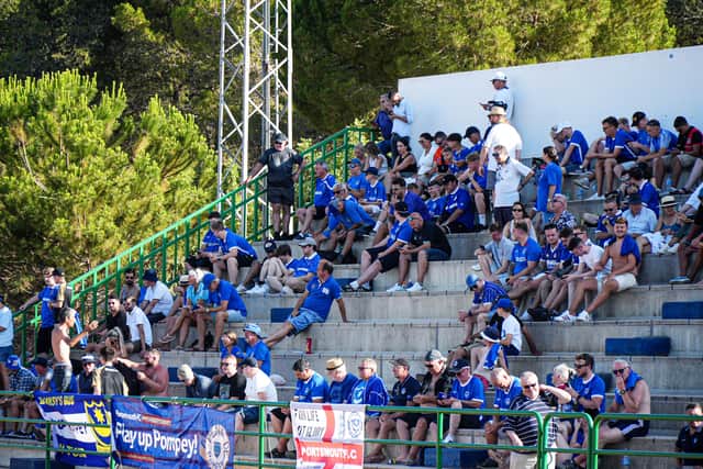 Pompey fans watched their team in Malaga, Spain, in July 2023 - the last time the Blues had a foreign pre-season friendly.