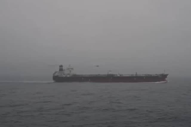 Russian tanker Tagor in the Atlantic Ocean.