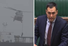 Conservative MP David Reed has criticised the Royal Navy's role in just supporting French forces who seized a Russian-flagged tanker. He argues they should be directly boarded these vessels.