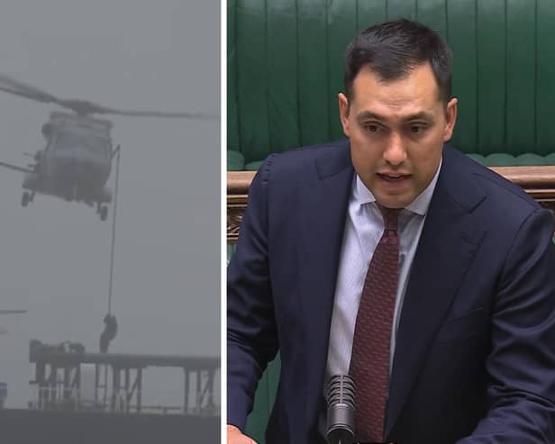 Conservative MP David Reed has criticised the Royal Navy's role in just supporting French forces who seized a Russian-flagged tanker. He argues they should be directly boarded these vessels.