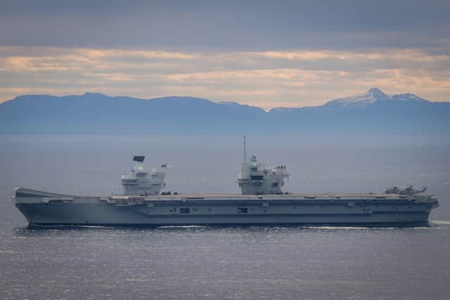 Pictured: HMS Prince of Wales taking part in NATO exercise Dynamic Mongoose 26 in the Norwegian sea.