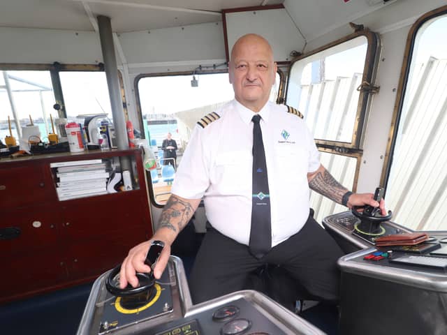 Richard Clark on his last shift at the Gosport Ferry