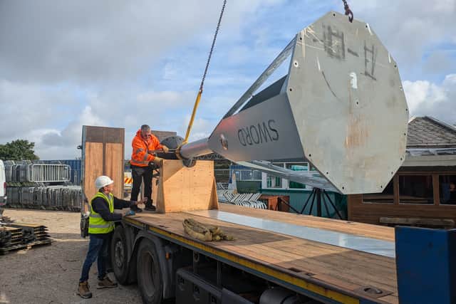 D-Day Beacon being delivered to Southsea.