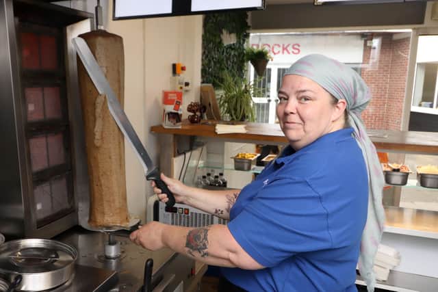 Sara Leigh at Kismet Kebab, Horndean.
