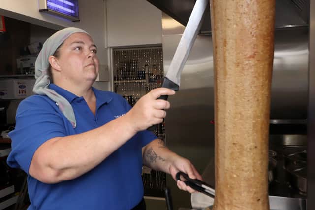 Sara Leigh at Kismet Kebab, Horndean.