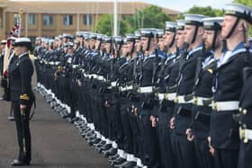 The Ceremonial Guard on parade at HMS Sultan.