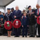 Wreaths laid at a ceremony at the British Normandy Memorial in Ver-sur-Mer, France, to mark the 82nd anniversary of the D-Day landings. 
Amanda Martin is pictures to the far left.
Picture date: Saturday June 6, 2026. PA Photo. Photo credit should read: Gareth Fuller/PA Wire