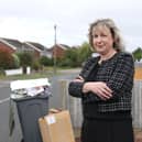 Deborah Cooper outside her home with her recycle bin in Hayling Island on 8th June 2026