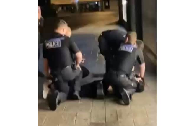 Police restrain girl in Southampton