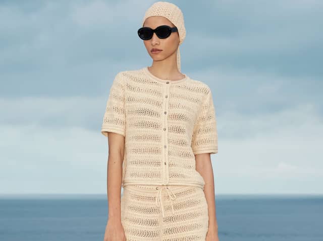I’m adding the M&S textured cardigan and shorts co-ord to my shopping basket after spotting it on TV (aff)