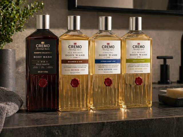 Cremo's range includes some high-end body washes, as well as shaving products and fragrances