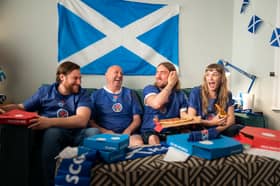 Terry Butcher and Gary McAllister launch Domino's 'Shirtiette' a stain-absorbing football shirt made to embrace messy matchday stains with pride