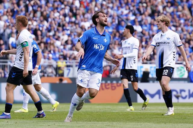 SV Darmstadt's Killian Corredor pictured in a Bundesliga 2 match against SC Paderborn last month. Picture: Daniela Porcelli/Getty Images