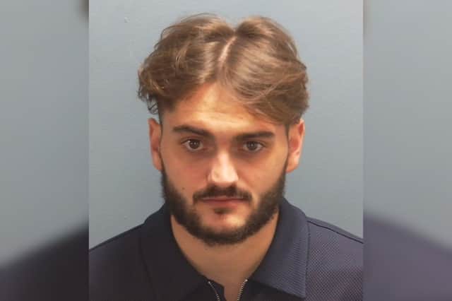 Taylor Grundy, 22 from Gosport, was jailed for two and a half years for violent disorder.