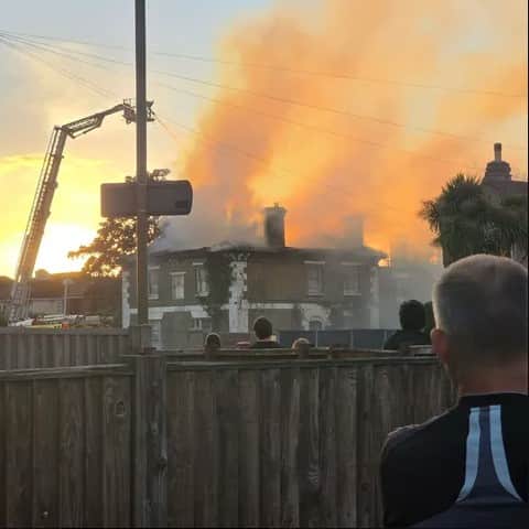 Fire in Privett Road, Gosport. Picture: Jamie Williams