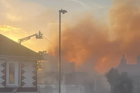 Fire in Privett Road, Gosport. Picture: Jamie Williams