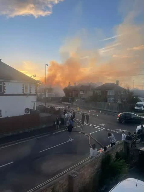 Fire in Privett Road, Gosport. Picture: Jamie Williams