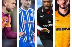 From left to right: George Long, David Watson, Cyle Larin and Raul Jimenez have all been confirmed as moving ahead of the transfer window opening on Monday.
