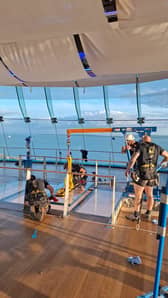 Spinnaker Tower's glass floor is replaced