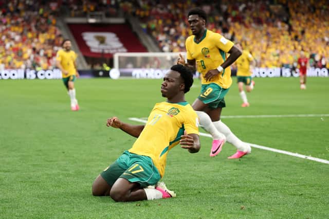 Watford's Nestroy Irankunda netted Australia's opening goal in the World Cup.