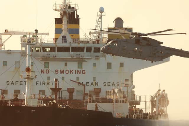 The court heard that the oil tanker was part of Russia’s ‘clandestine fleet of 700 ships’ (LPhot Hutchins/MoD Crown copyright/PA)