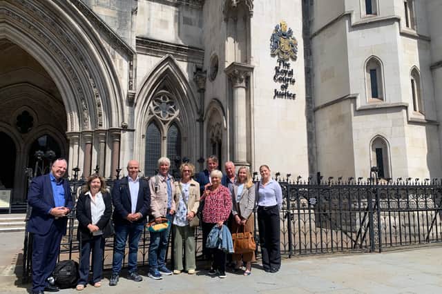 Hamble residents at the Royal Court of Justice for the Statutory Review Hearing. Image: LDRS