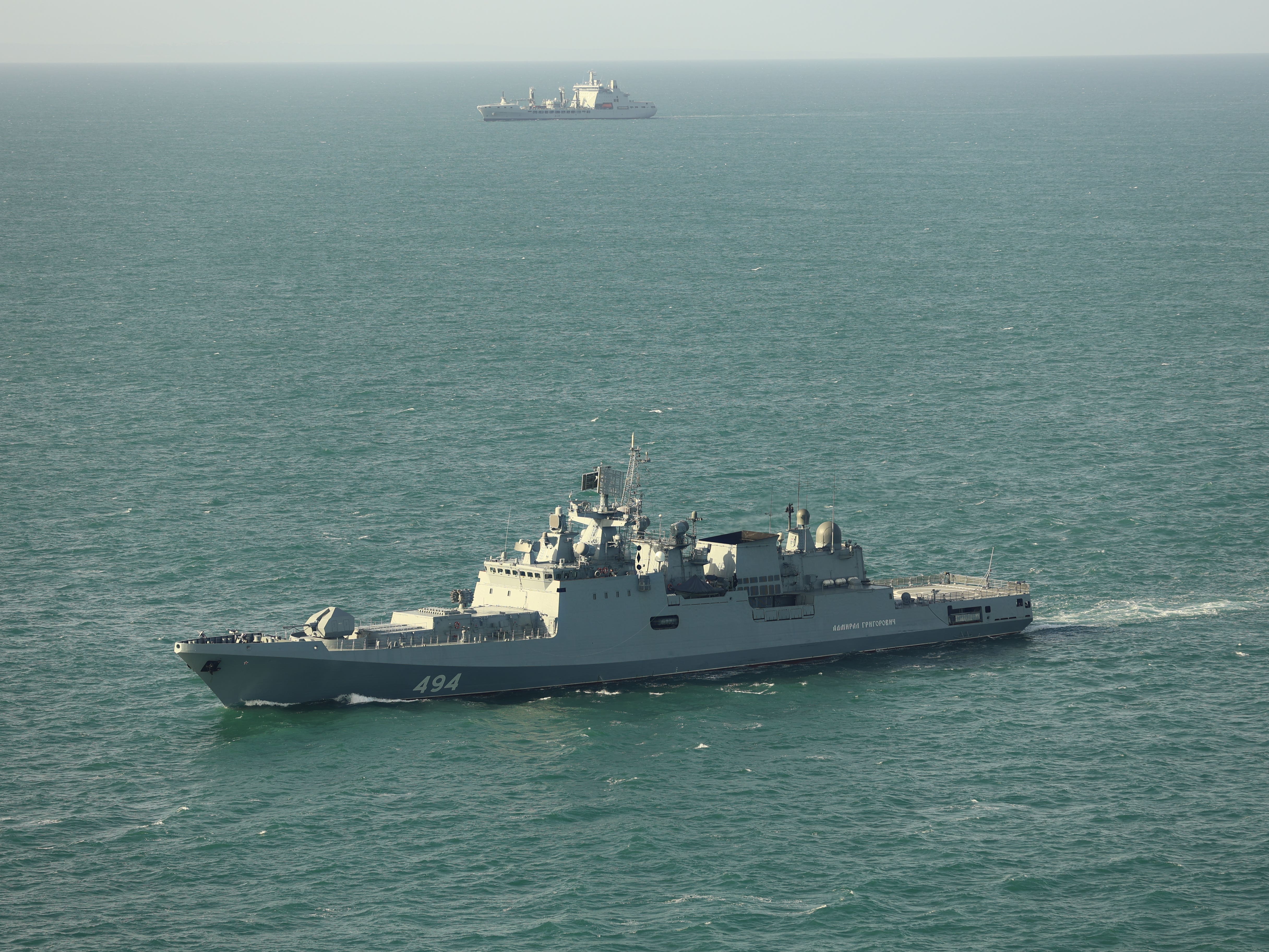 Couple say Russian warship fire warning shots near yacht south of the Isle of Wight was 'scary'