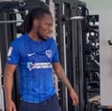 Oxford United defender Peter Kioso has been seen gearing up for the new season in a Pompey shirt.