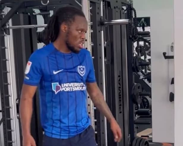 Oxford United defender Peter Kioso has been seen gearing up for the new season in a Pompey shirt.