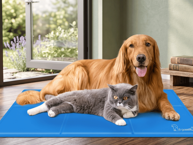 The extra-large Pecute mat gives dogs a spacious cooling surface for warmer days at home or while travelling