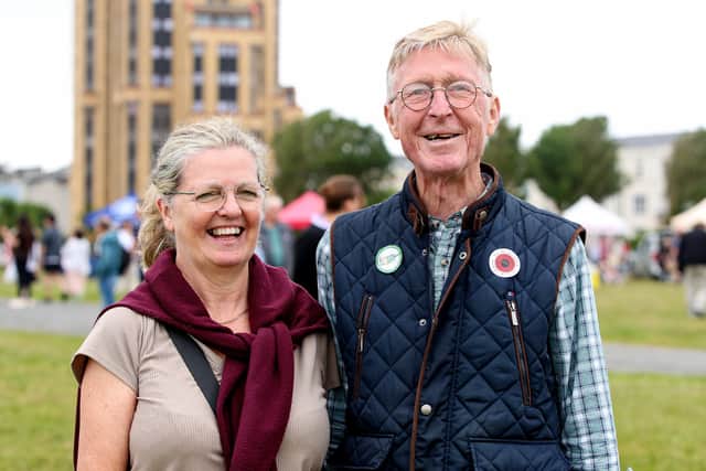 Julie Price and Adam Peters during Armed Forces Day.