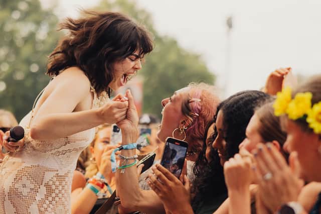 The Last Dinner Party's Abigail Morris goes wild at Isle of Wight Festival 2026.
