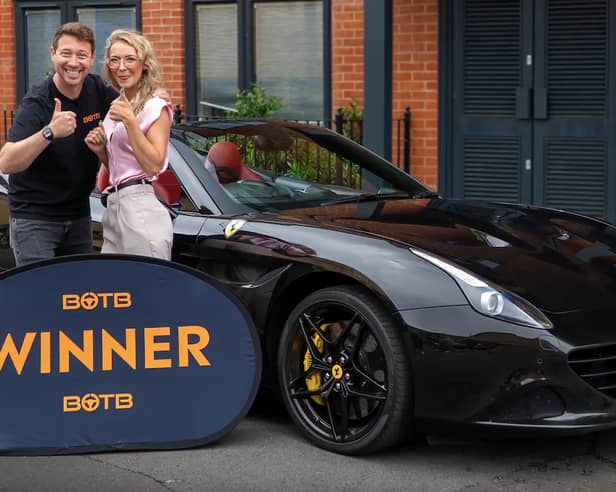 Irmina Trubas from Portsmouth won a Ferrari California in a BOTB competition