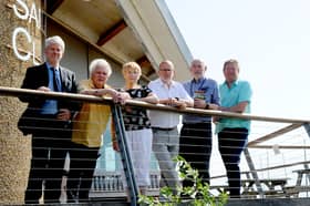 Hayling Island Sailing Club hosted the planning Inquiry over whether 300 new homes should be built at the site of Rook Farm. Professor Jonathan Raper (far left) gave expert opinion over the impact on transport if the plans were to be approved.