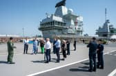High-profile dignitaries hosted aboard HMS Queen Elizabeth for the Nato plenary in Portsmouth.