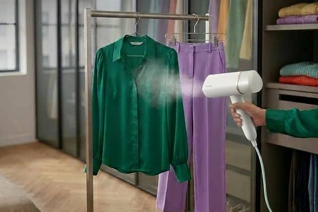 Philips’ foldable handheld steamer is designed to smooth out creases quickly without the need for a full ironing set-up.