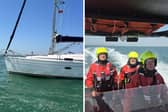 A motor boat and a yacht crashed into each other in the Solent today, believed to have been caused by harsh sunlight. GAFIRS crews rushed to the scene.