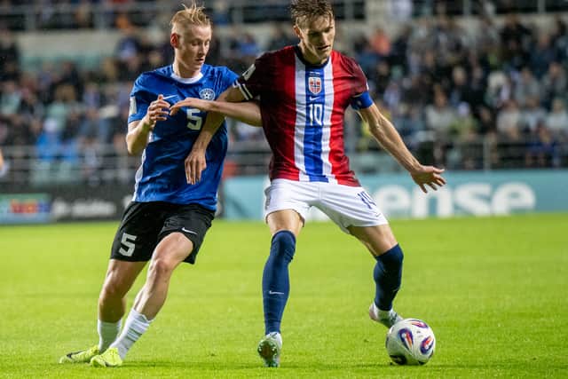 Pompey target Rocco Shein, left, vying with Norway's Martin Odegaard. Picture: Getty