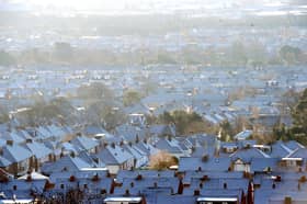 A dusting of snow on Portsdown Hill overlooking Portsmouth, on Monday, January 5, 2026.