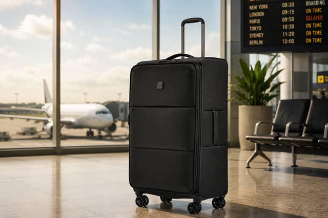 Antler’s Soft Stripe 2.0 large suitcase is designed to keep luggage weight low, giving travellers more room for the things they actually want to pack.