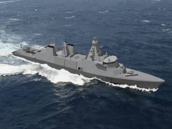 A concept picture of the Type 31 class of Royal Navy warship.  All 5 ships are planned to be in service with the Royal Navy by the early 2030s, but it appears that the Type 32 and Type 83 programme will be scrapped 