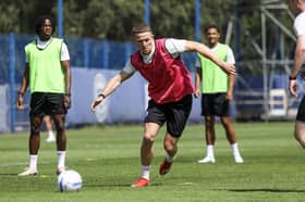 Colby Bishop trained with Pompey this morning following the Blues' pre-season return. Picture: Habibur Rahman.