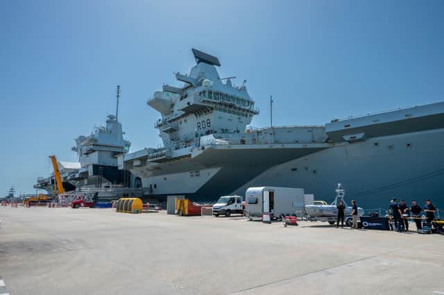 The Dip has been criticised for not immediately supporting the fleet. Pictured: HMS Queen Elizabeth at HMNB Portsmouth